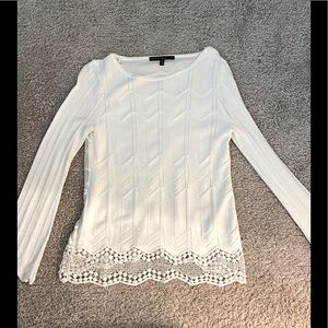 Perfect White Sweater with lace!